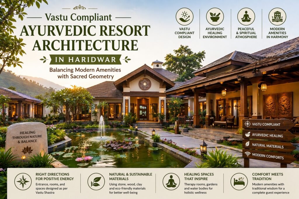 Vastu Compliant Ayurvedic Resort Architecture in Haridwar | Modern Design with Sacred Geometry